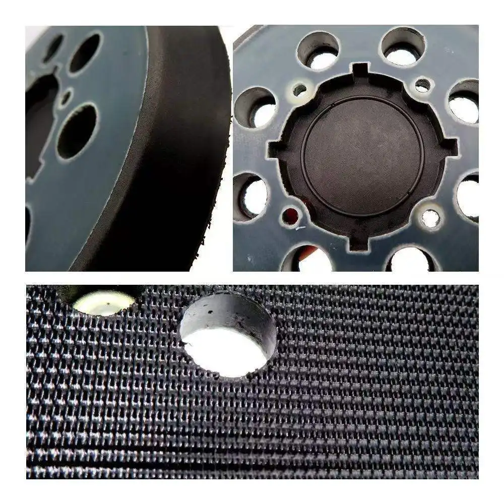 High Quality 5 Inch 8 Hole Sanding Pad Hook Loop Backing Plate For Electric Sander Woodworking Polishing Accessory