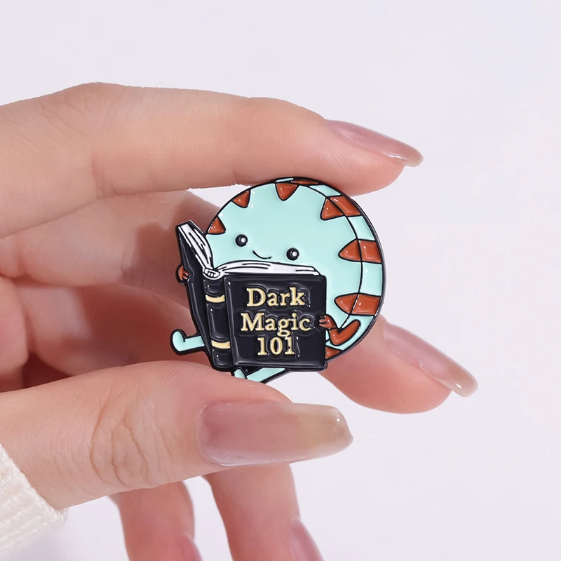 Dark Magic 101 Enamel Pin Cartoon Cute Adventure Time Brooch Lapel Backpack Badge Jewelry Gift For Friends