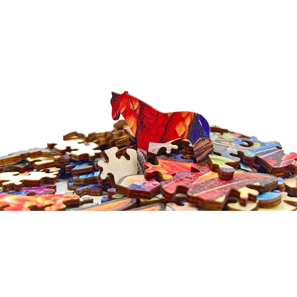 Rompecabezas de madera de tortuga irregular para adultos y niños, juego interactivo familiar inteligente, regalos de vacaciones, jigsierras de madera de zorro