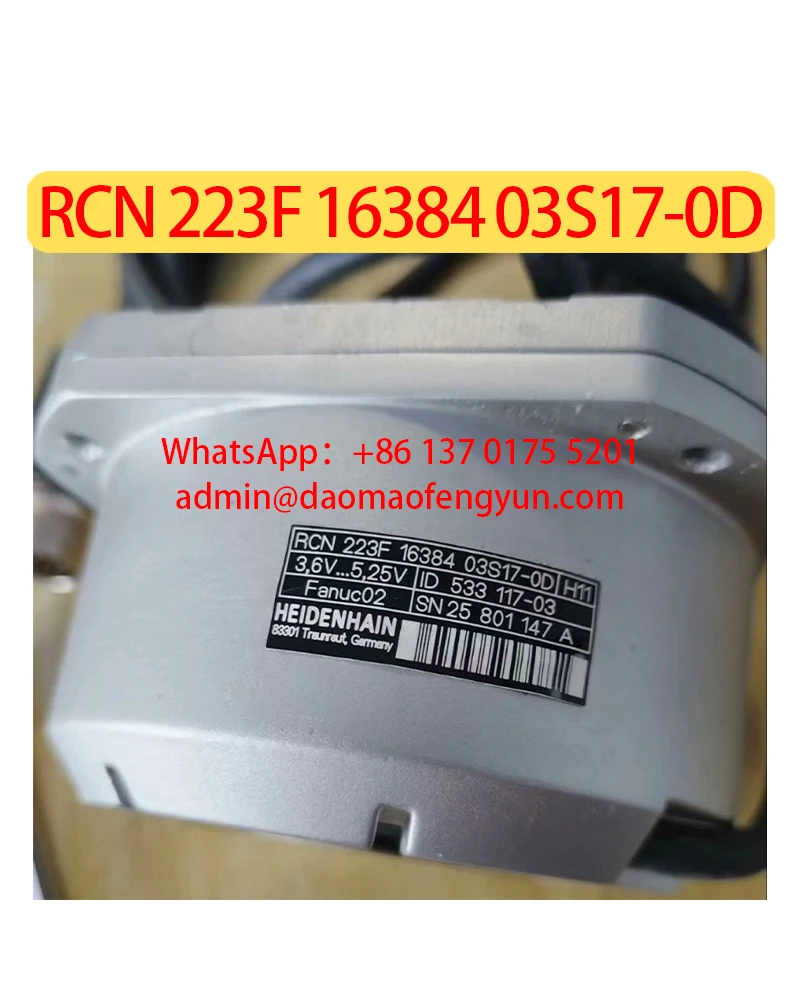 RCN 223F 16384 03S17-0D Used ID 533 117-03 Encoders，RCN 223F1638403S17-0D，ID 533117-03