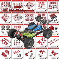 Metal Upgrade Parts for WLtoys 144010, 144002, 144001, 124017, 124019, 13-piece Set, Bearings, Second Floor Plate.