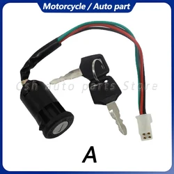 Motorcycle With Wire Ignition Switch Key Start Switch Door Locks ATV For Suzuki For Honda For Yamaha For Kawasaki KTM 50-250CC