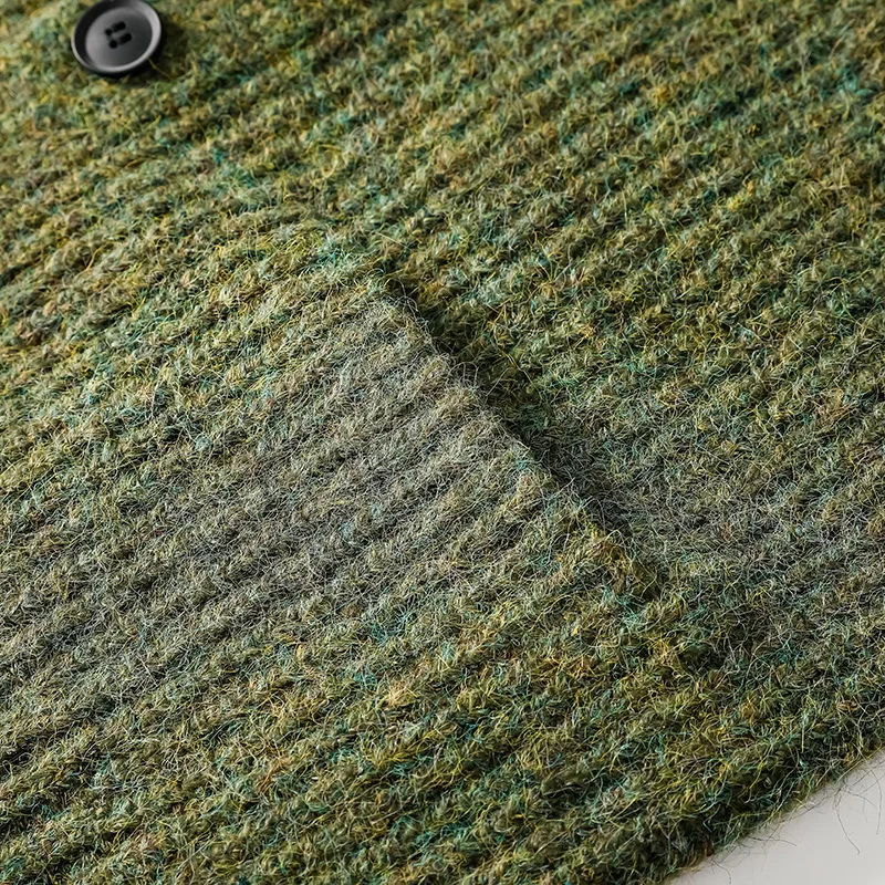 Herren Herbst- und Winter-Outdoor-Strickjacke, Komfortabel, Winddicht, Warm, Modischer Trend, Vielseitige Gestrickte Warme Freizeitjacke – Detail 15