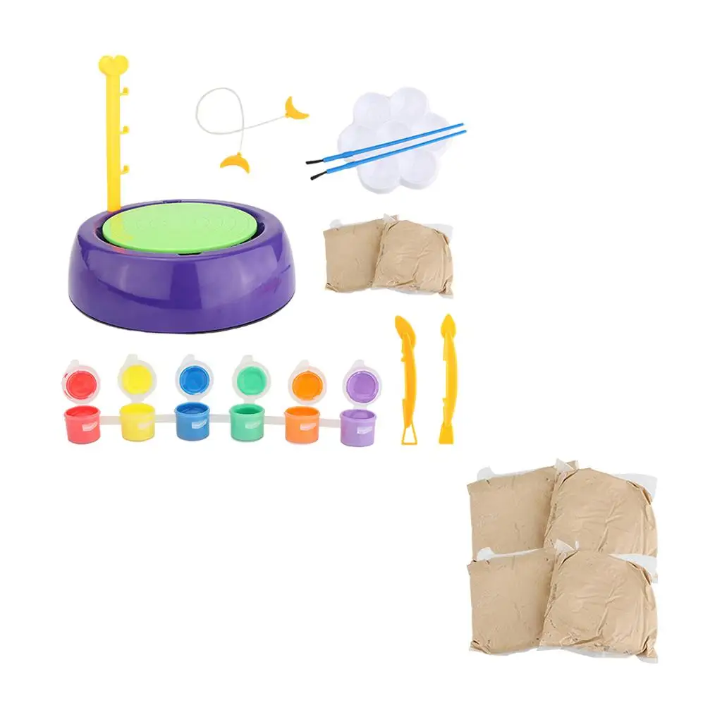 Kit de poterie à monter soi-même, jouets pour garçons et filles, modélisation sèche à l'air, Kits de peinture en argile, cadeaux éducatifs, accessoires pour la maison