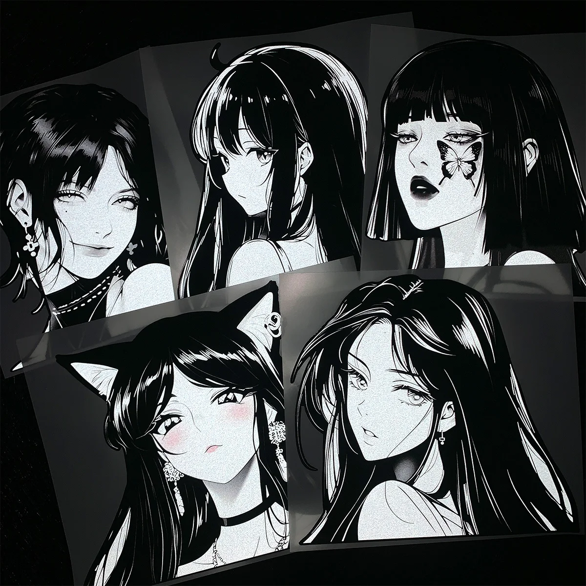 

1 шт. 2D плоская водонепроницаемая виниловая наклейка с аниме-девушкой для декора автомобиля, окна, мотоциклетного шлема