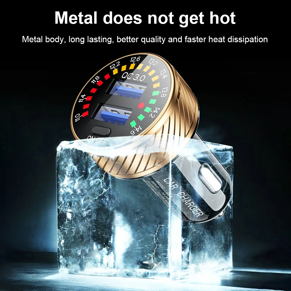 36W Car Voltage Meter Lighter Socket Adapter Vehicle Charger Accessories