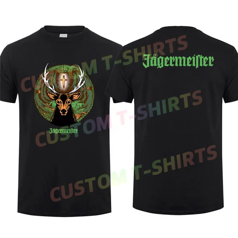 

2025 Men T Shirt Casual Kaos Tangan Panjang Jagermaister Logo T-shirt Graphic Summer Short Sleeves 100% Cotton S-3XL