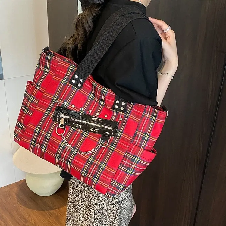 

2026 Autumn Winter Canvas Tote Bag, Large Capacity Convertible Shoulder Bag, Top Handle Student Bag for Campus Work Commute