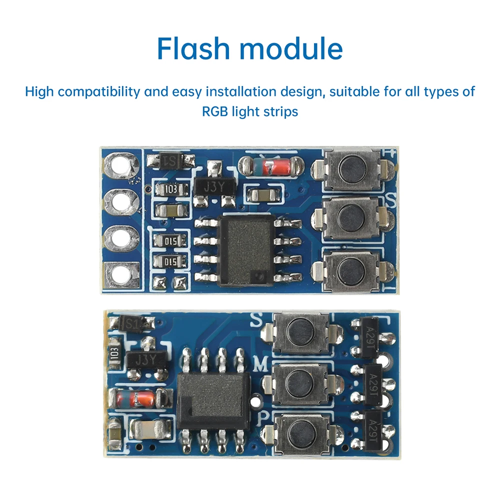 DC5-24V Colorful Light Controller Flow Light Control Board RGB Light Strip Controller Breathing Atmosphere Light Color Gradient