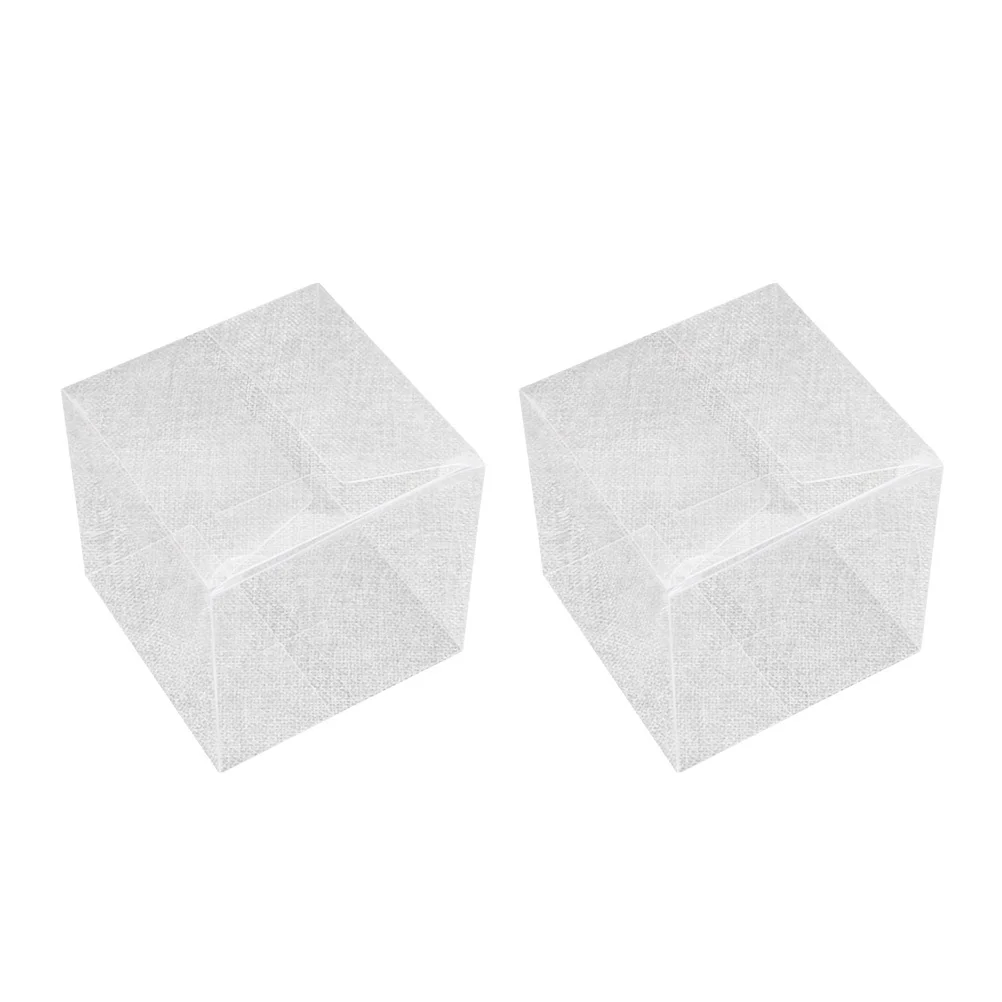

50pcs Boxes Clear PET Candy Packing Biscuit Container Gift Party Favor Wedding Storage Macaron Storage Box Box