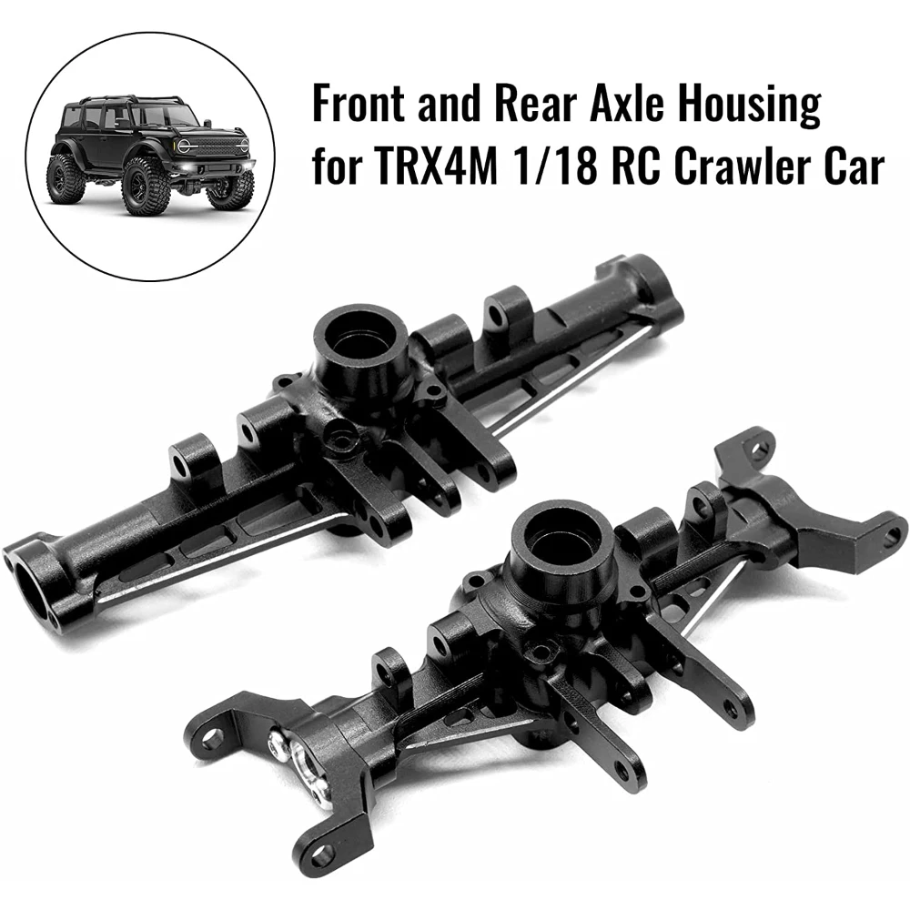 Obudowa osi ze stopu aluminium przednia i tylna oś obudowa dla TRX4M 1/18 Bronco obrońca gąsienica RC ulepszenie samochodu akcesoria
