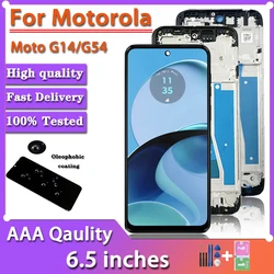 6.5'' AAA Quality 120Hz For Motorola Moto G14 PAYF0010IN LCD Display Touch Screen Digitizer For Moto G54 XT-2343-1 LCD Frame
