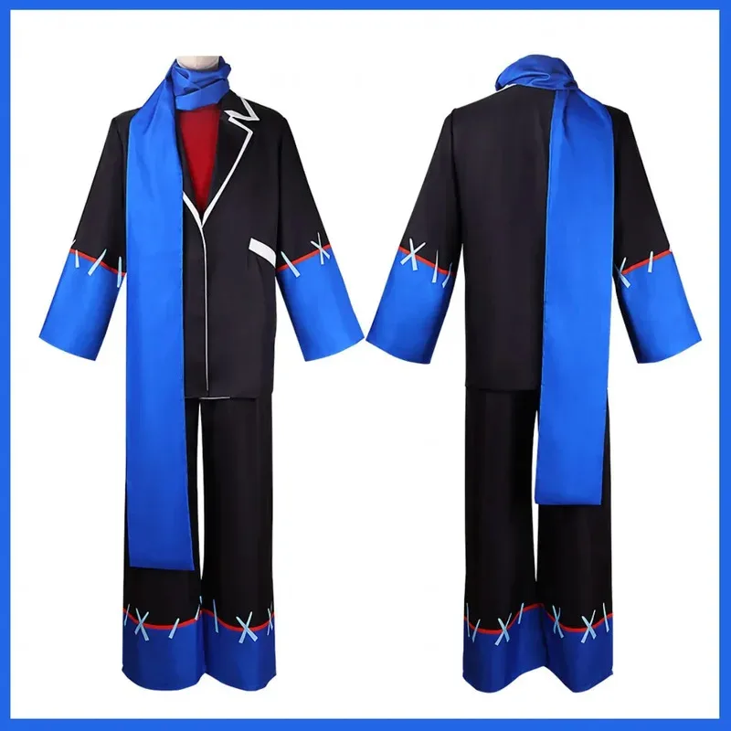 أنيمي لعبة Undertale فريسك تأثيري حلي خطأ Sans الأسود موحدة معطف وشاح الكبار رجل هالوين كرنفال البدلة ؛ 8's ، 6;