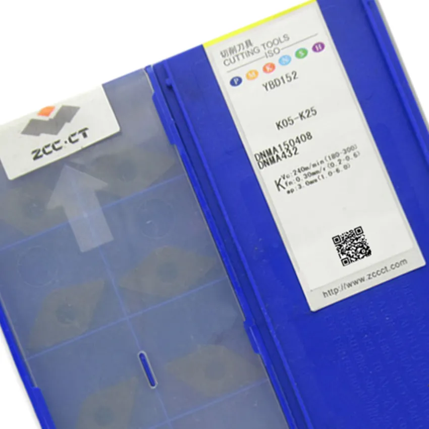 DNMA 150404   YBD152C/DNMA 150408   YBD152/DNMA 150608   YBD052/DNMA 150608   Ferramentas de torneamento de inserção de carboneto de lâmina CNC YBD152 ZCC.CT 10 unidades/caixa