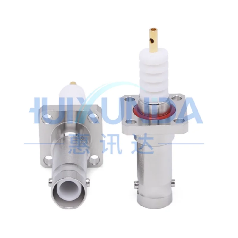 1PC SHV-JF Connector SHV5000V Male 4 Hole Flange Chassis Fixed BNC High Voltage 5000V Connector Adapter Adaptor