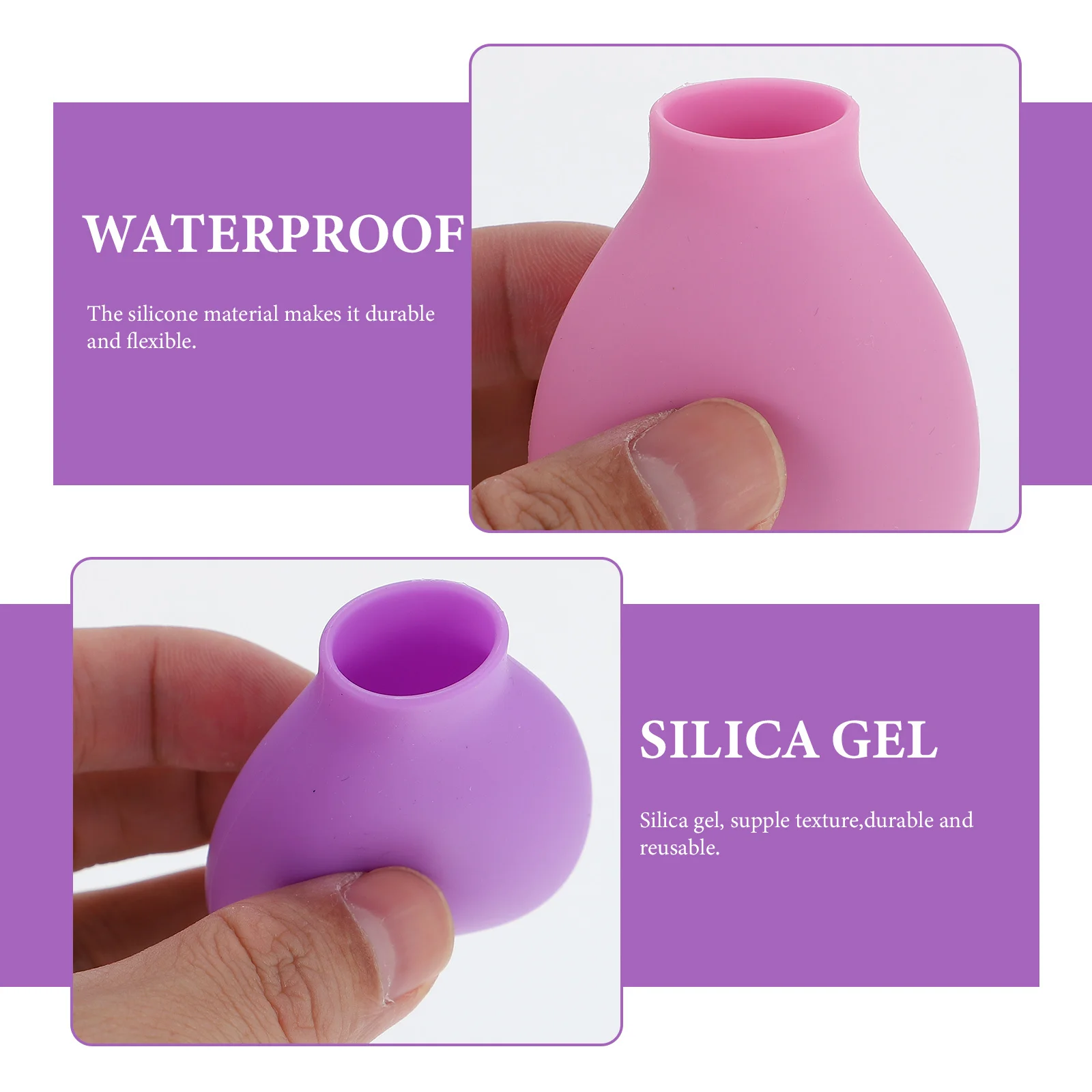 

6Pcs Brush Head Protectors Smooth Silicone Covers to Prevent Bending Ideal for Travel and Daily Use Makeup Brush Holder