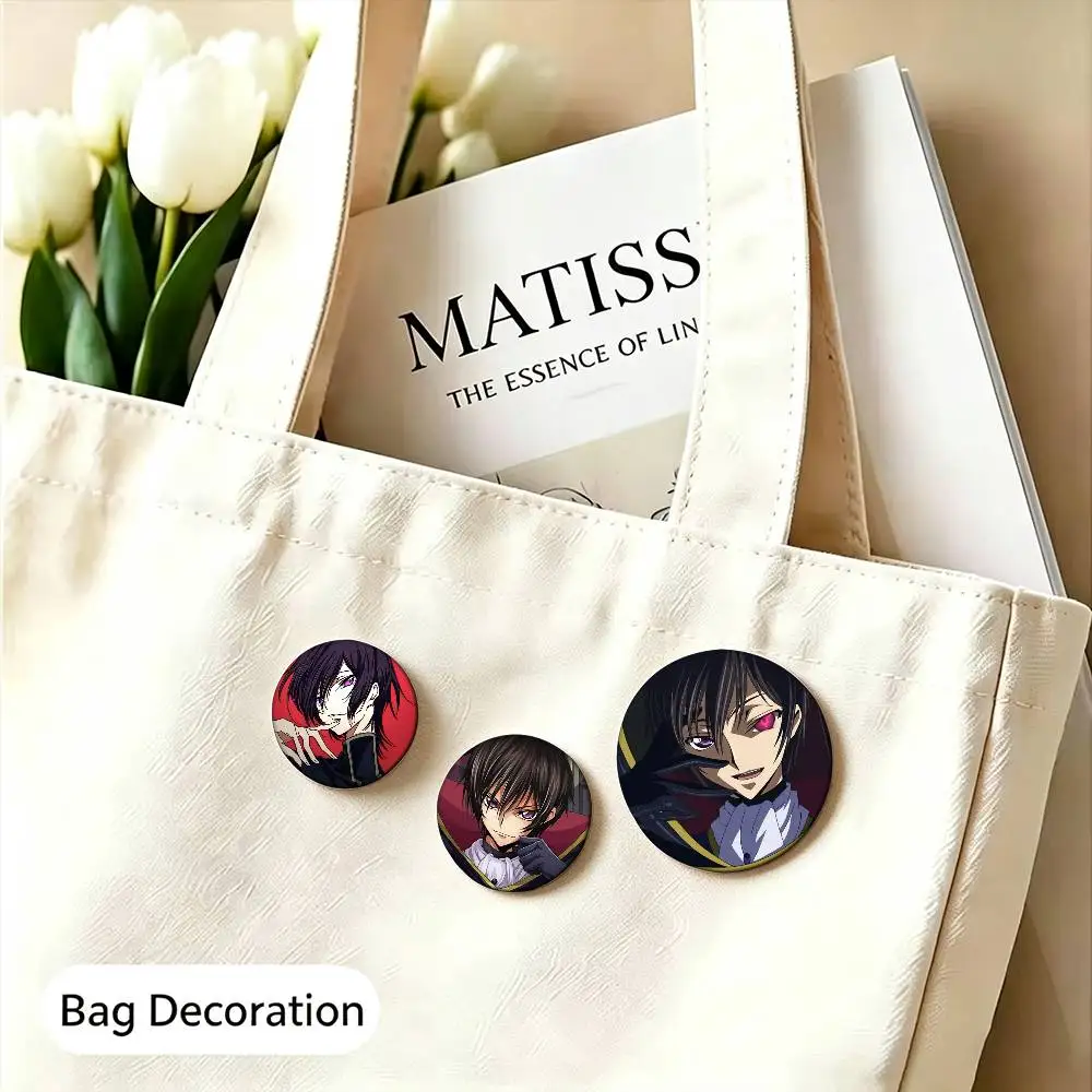 L-Lelouch of the Rebellion  25mm 32mm 44mm 58mm Anime Badges Brooches DIY Pins Decorations Birthday Gifts
