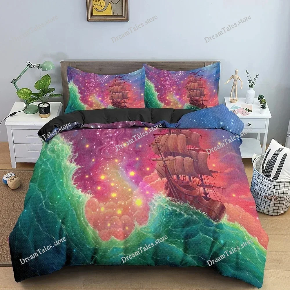 

Natural Scenery Duvet Cover Set 3D Moonlight Shadow Bedding Set Comforter Cover with Pillowcase Queen King Size Home Textiles