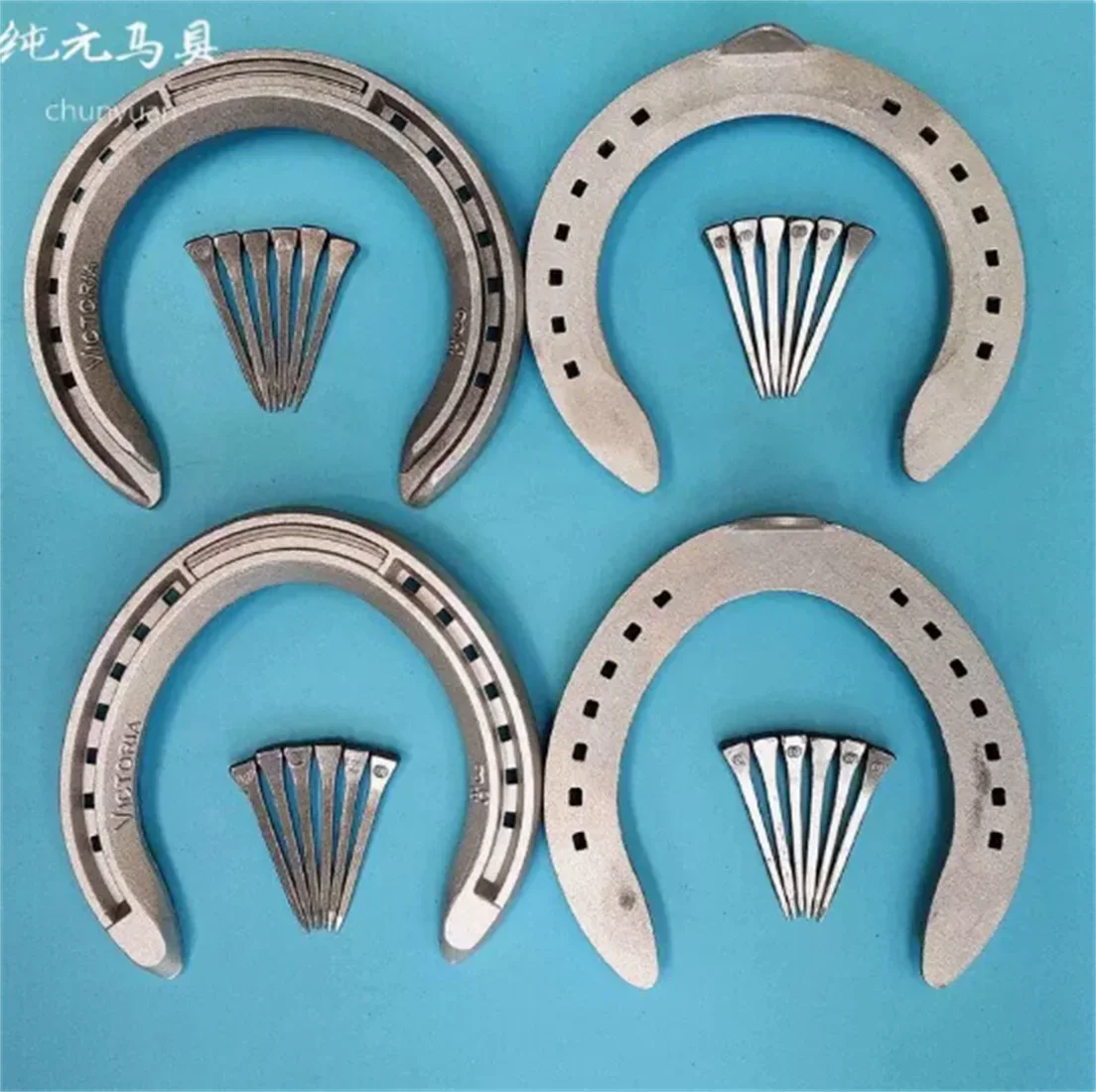 Authentic aluminum alloy horseshoes