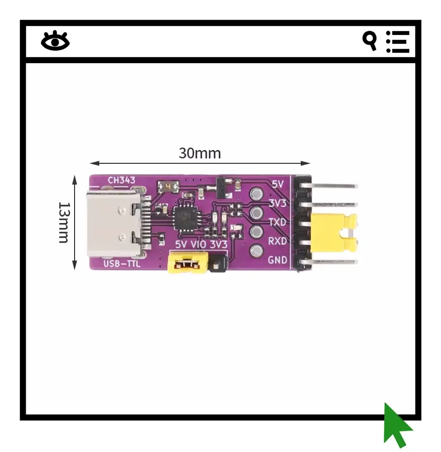 

2 шт. USB-модули для последовательного порта TTL с интерфейсом USB Type-C, высокоскоростные, 6 Мбит/с, на чипе CH343, для преобразования связи
