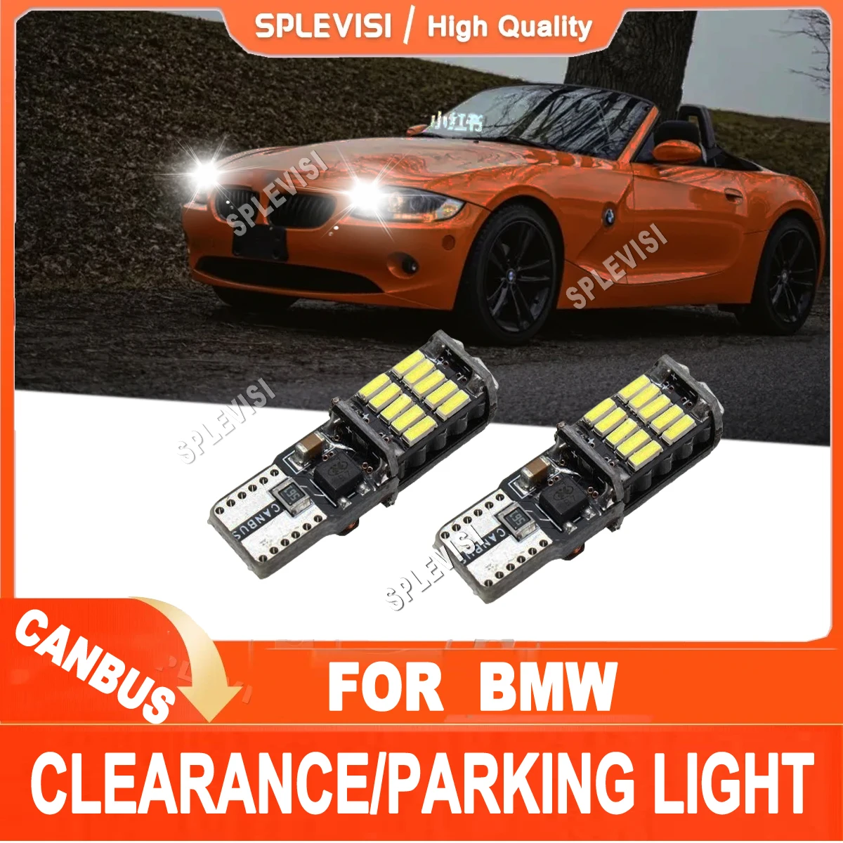 

1 Pair 6000K White LED Clearance Lamp Light Bulb W5W T10 Converion For BMW 3-Series 7-Series Z3 Z4