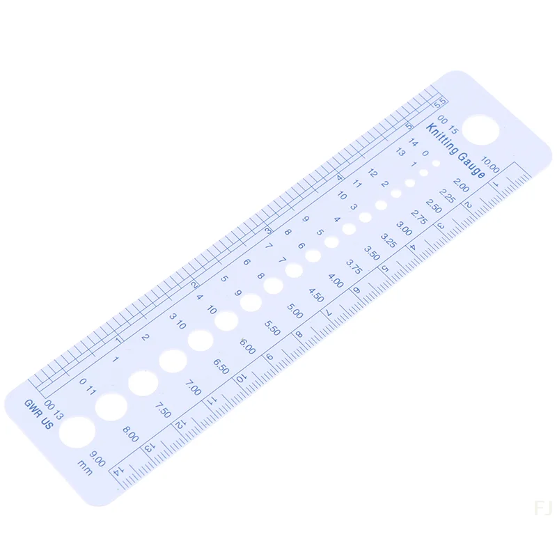 [YU] Strumenti per righello da cucire da 2-10 mm Calibro per ago da maglia Pollici cm Righello Misura Strumenti per cucire