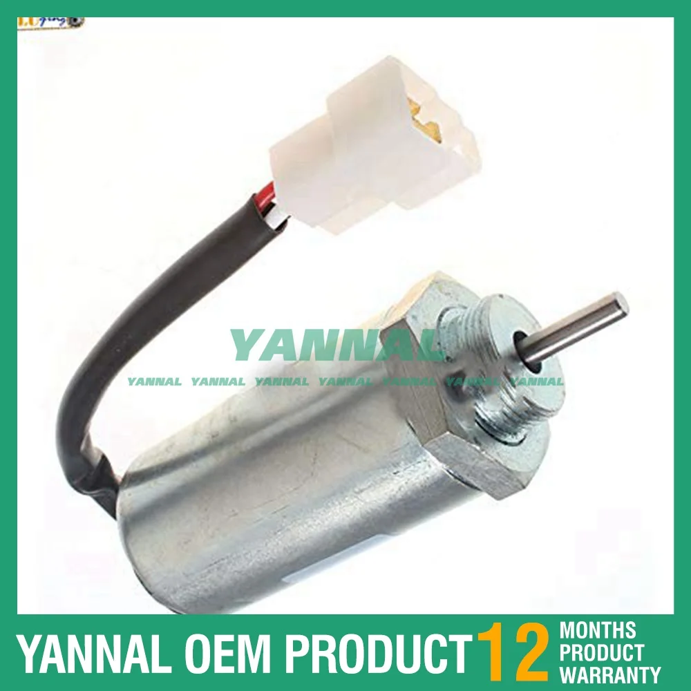 Fuel Shutoff Solenoid 12V For JCB Mini Excavator 8080/8055 ZTS/8065 RTS/8085