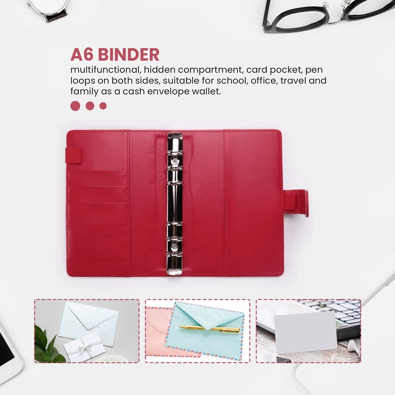 Budgeting Cash Envelope, 15 Pcs Budget Binders Set, With Cash Envelope, A6 Binder, For Saving Money Envelope Storage Bag