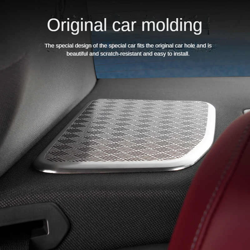 كسوة بوق صندوق السيارة الخلفي ، مكبر صوت من الفولاذ المقاوم للصدأ ، لوحة ديكور صوت ، مناسب لسيارة بي ام دبليو I5 ، G60 ، 7.5 ، 530li ، 2