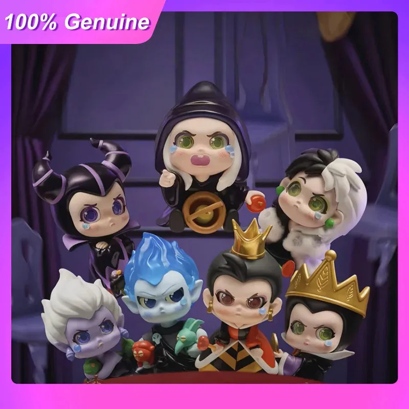 

100% Оригинальная серия злодеев Диснея, слепая коробка, аниме фигурка, настольный орнамент, коллекция, злая королева, Круэлла, Урсула, Хадес, игрушка в подарок