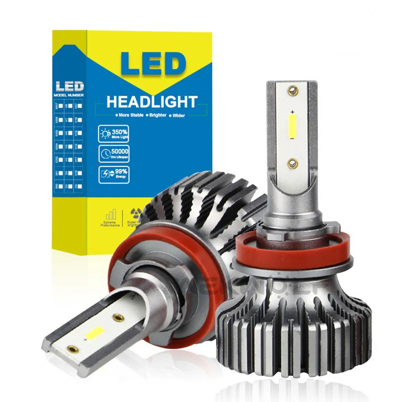 

Universal Car LED Headlight Bulbs H1 H4 H7 H8/H9/H11 9005/HB3/H10 9006/HB4 9012/Hir2 45W 6000K