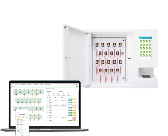 Landwell A-180E خزانة تخزين مفاتيح الأمان الإلكترونية المثبتة على الحائط، منتج مفاتيح فارغة #5