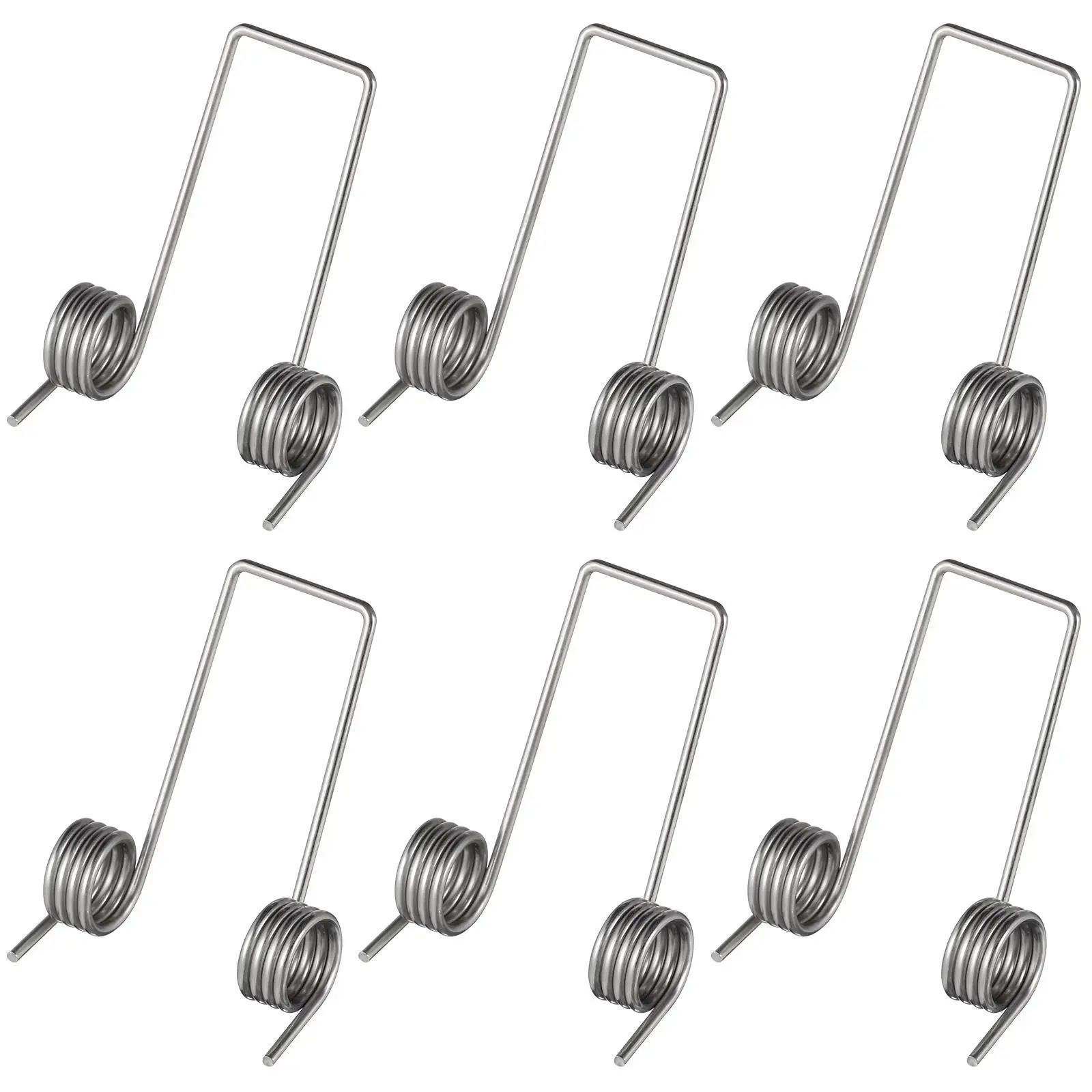 

6 Pcs Torsional Springs Stainless Steel Trash Can Lid Replacement Wire Spring Accessories Compatible Wide Range Brands