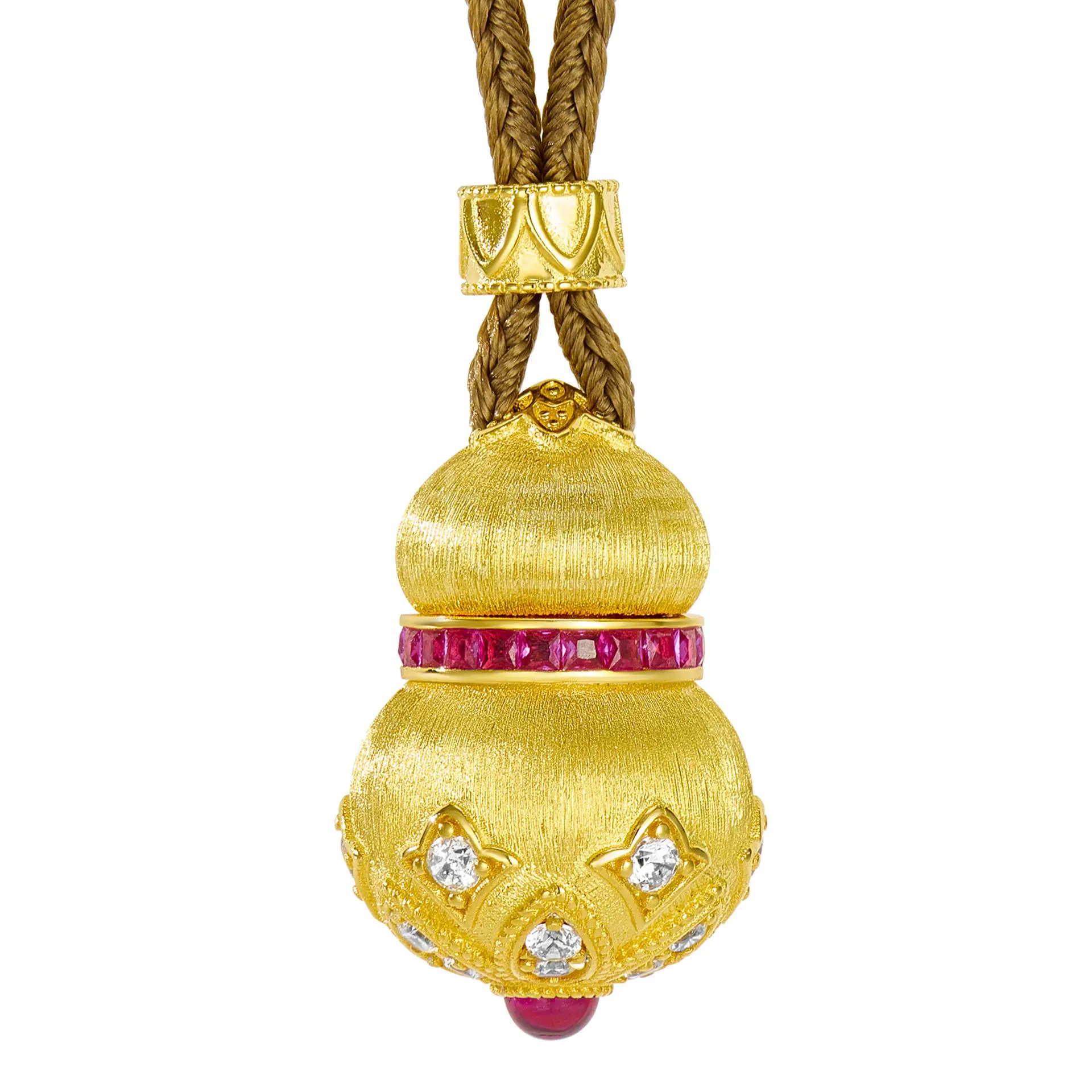 

Guofeng New Chinese 925 Silver Heavy Industry Color Treasure Brushed Gourd Necklace Women's Retro Sweater Chain Autumn And Winte