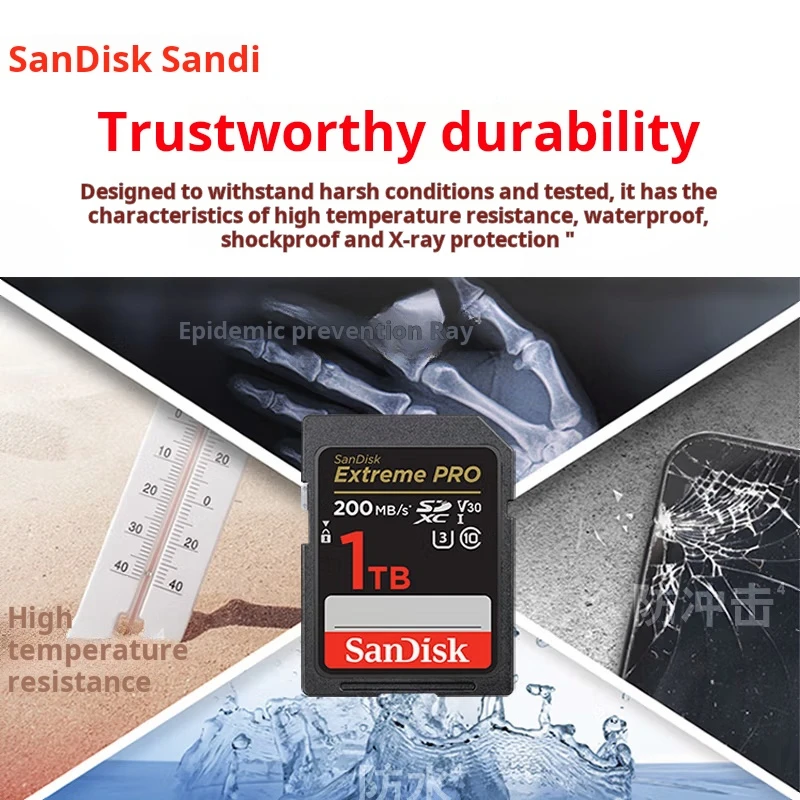 

SanDisk 1TB SD Memory Card, 4K V30 U3 C10, Camera Memory Card, Read Speed 200MB/s, Memory Card for Mirrorless/DSLR Cameras