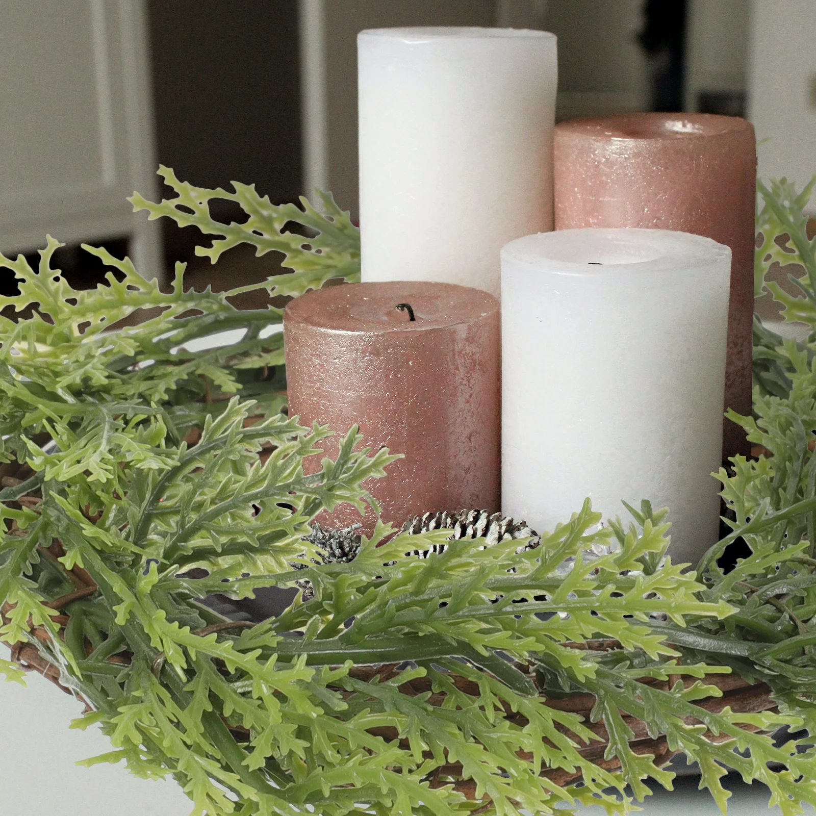 

Artificial Wreath C Ring Christmas Decor Pine Branch Door Wreaths Front Outside Hanging Sign Hardware