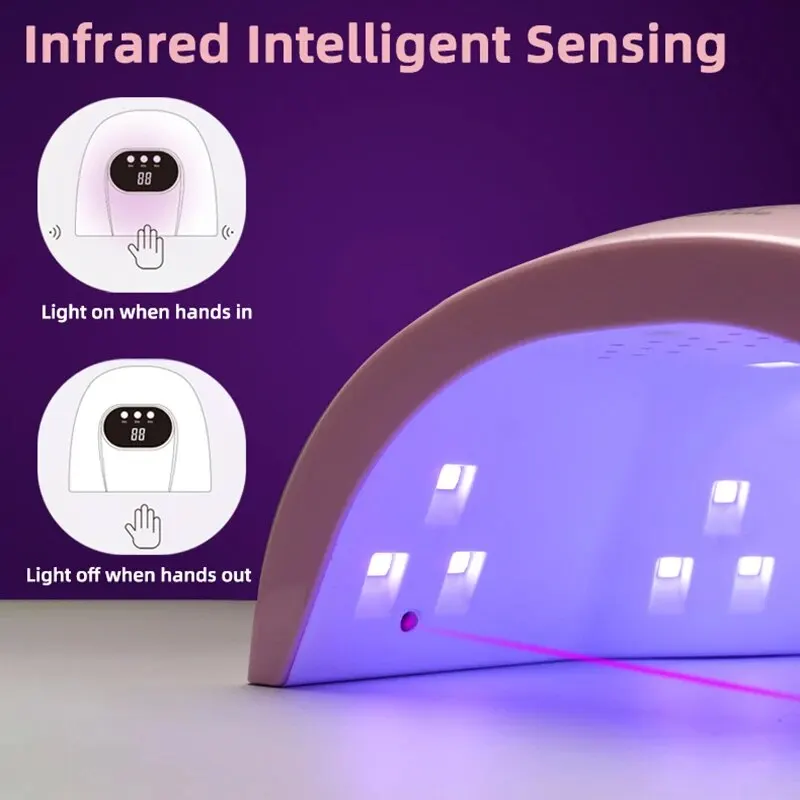 88w LED UV-Lampe für Nägel 24 leds Trocknen Nagel Gel politur mit Motion Sensing profession elle Kabine Maniküre Lampe Werkzeug für den Heimgebrauch