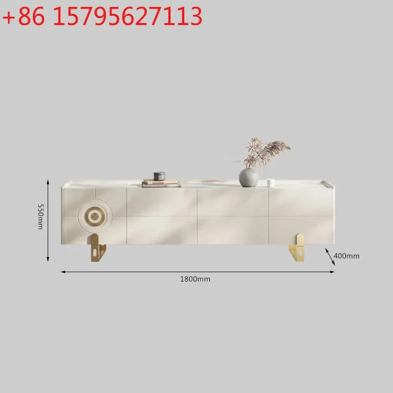 

Light luxury TV cabinet Solid wood modern Italian minimalist living room combination rock slab floor cabinet Bedroom locker4593