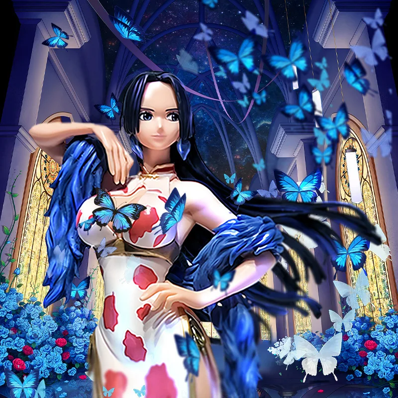 

One Piece series model Boya Han Cook sweetheart cheongsam female emperor statue hand toy two yuan animation peripheral creative