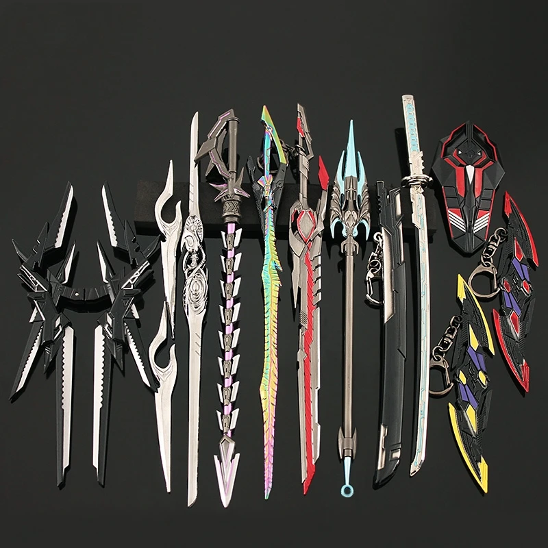 

22cm Swallowed Star Weapon Iceberg Knight Sword Metal Alloy Game Peripheral Ornament Ninja Key ring Collection Gift Toys for Boy