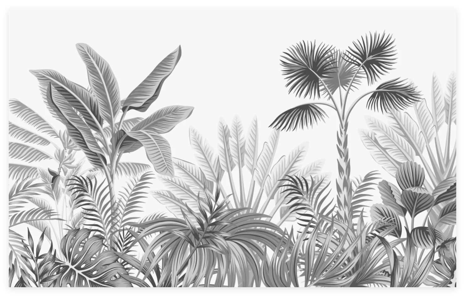 Custom mural Tropical rainforest plant banana leaf mural home decoration French jungle leaf decorative painting 3d wallpaper