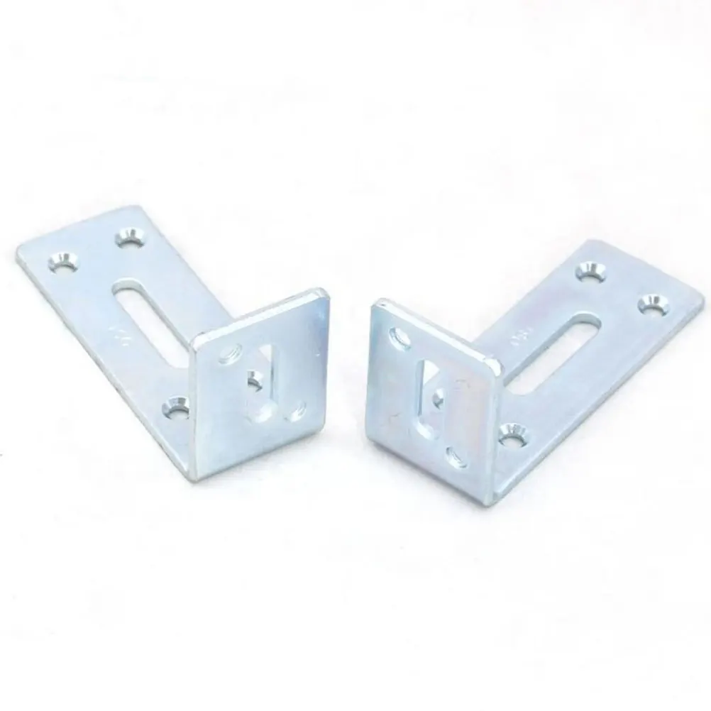 

5pcs Steel L Brackets for Wood Shelves Furniture Making Reinforcing Rust Resistant Pre Cut Slots Small Size