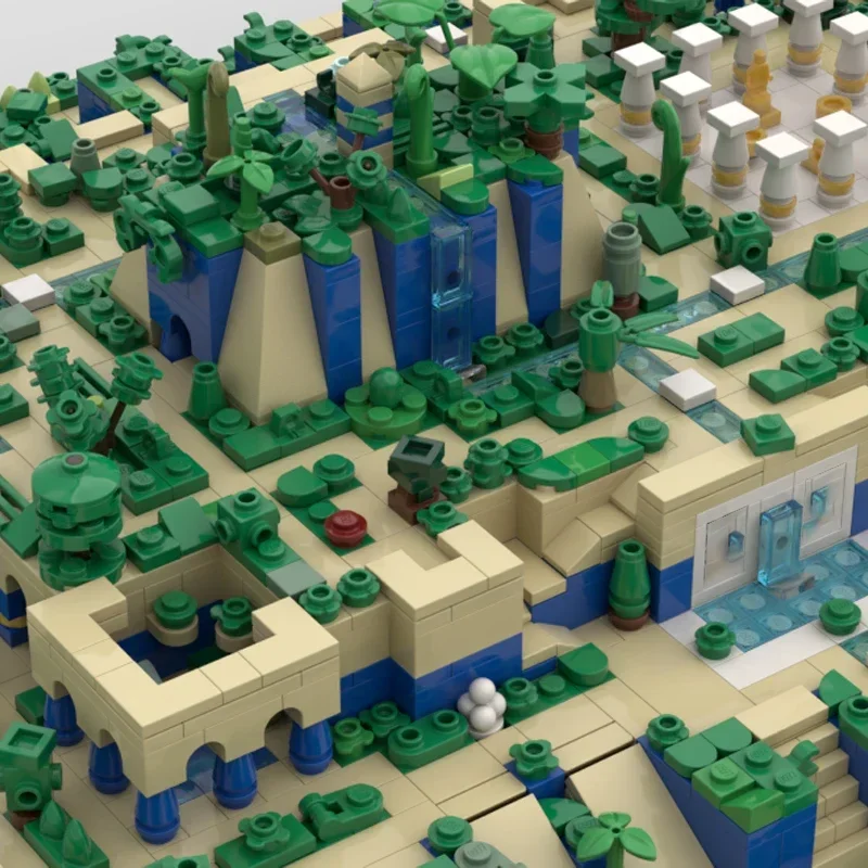 Moc ビルディングレンガ有名なモデルバビロンの吊り庭園テクノロジーモジュラーブロックギフトおもちゃ子供 DIY セットアセンブリ