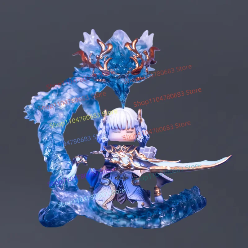 مكعبات بناء MOC: نموذج تجميع شخصية صغيرة من Blue Dragon Queen تمثال عرض لعبة كرتونية أنيمي هدية مزخرفة قابلة للجمع