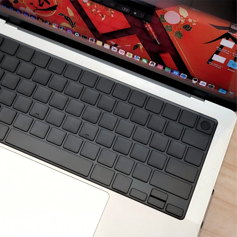 Suitable for (Us Version) Translucent Gray Mbp Apple Mac Book Compatible with 13- 16inch MacBook Air/Pro Keyboard Stickers, Translucent Protective Stickers, and Protective Film
