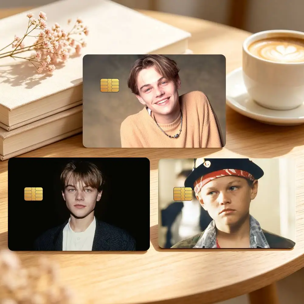 L-Leonardo Dicaprio Young Credit Card Skin Stickers For Bank Bus Metro Cards Waterproof Anti-Scratch Gift 4PCS