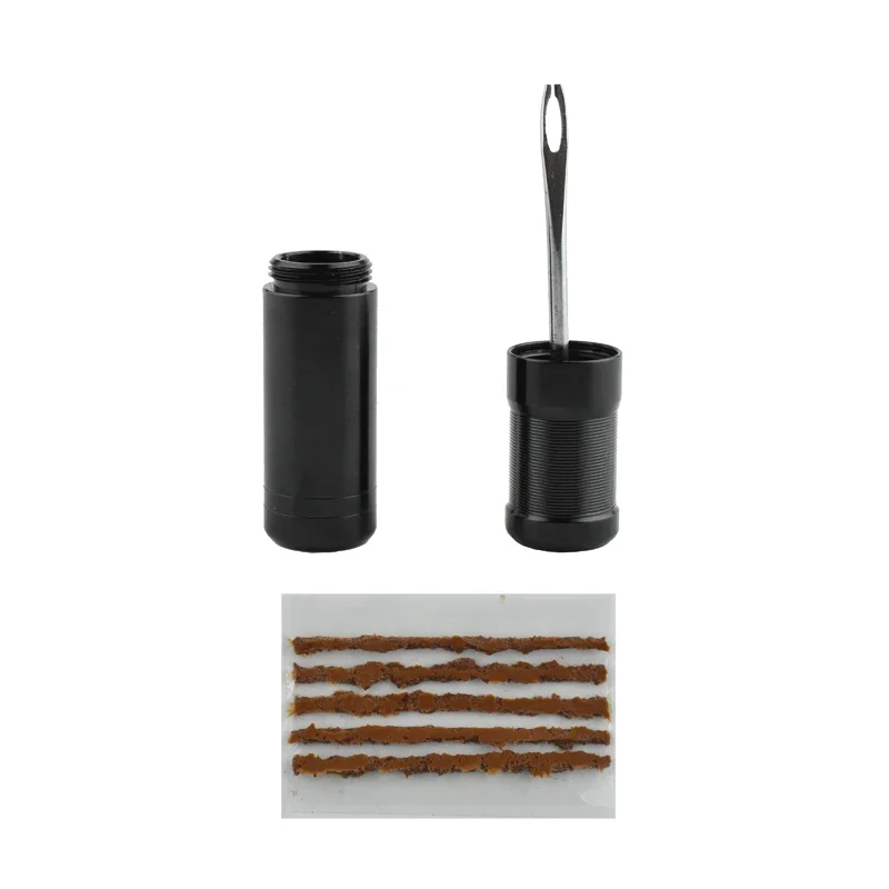 Imagen 5: Bomba de bicicleta CO2 de aleación de aluminio con Kit de reparación de neumáticos sin cámara, válvula Schrader y Presta, inflador de neumáticos de bicicleta CO2 para bicicleta de carretera MTB