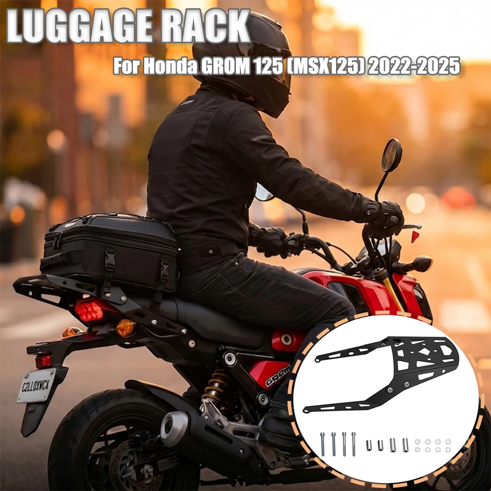 

2025 Motorcycle Rear Luggage Rack Cargo Rack Luggage Holder Bracket Extension Support For Honda Grom 125 MSX125 2022 2023 2024