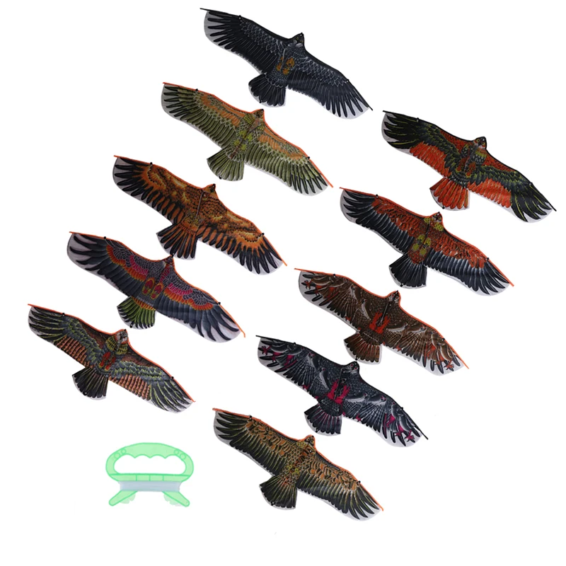 1.1m plat aigle cerf-volant avec 30 mètres cerf-volant ligne enfants volants oiseau cerfs-volants chaussettes à vent jouets de plein air jardin tissu jouets pour enfants cadeau