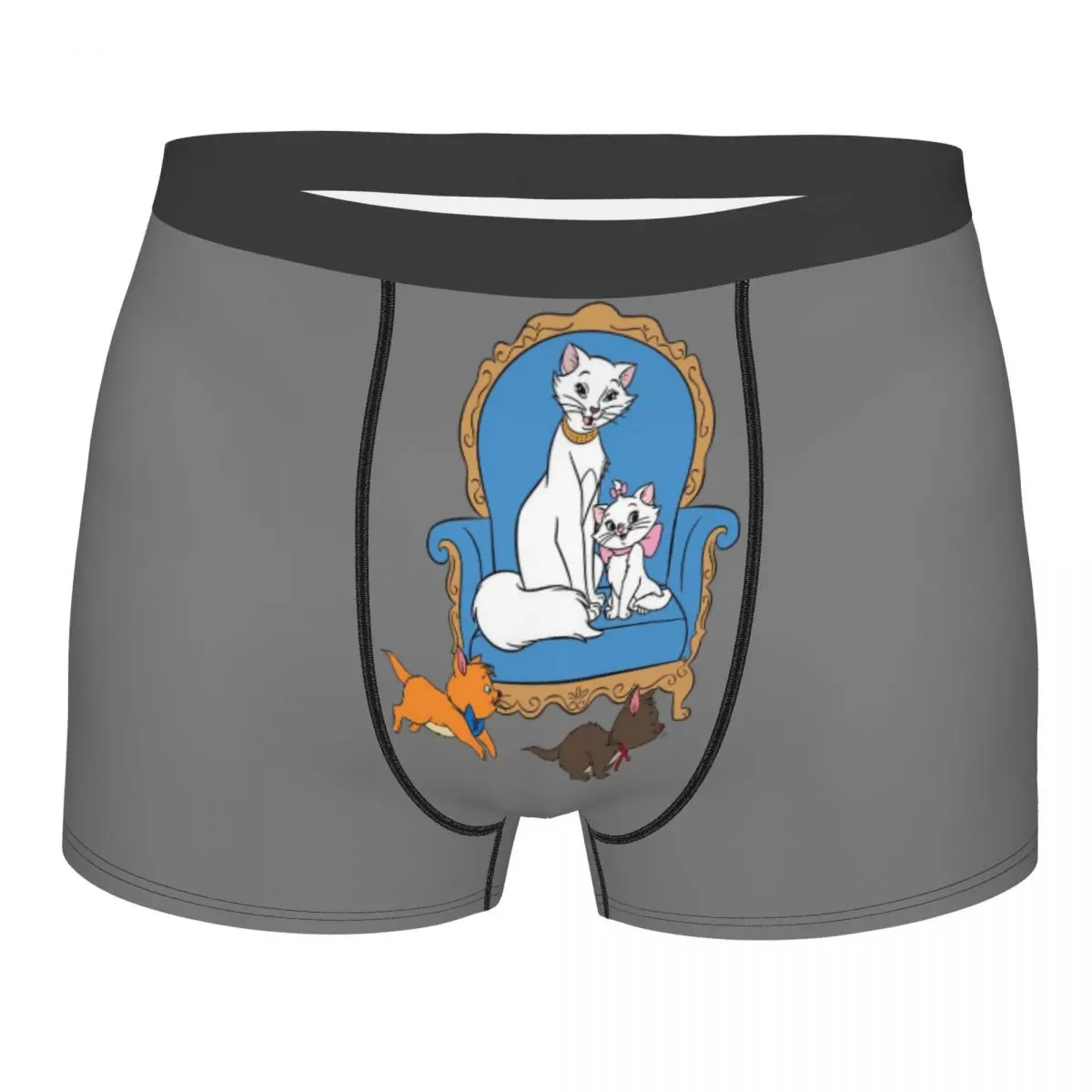 

Custom The Aristocats Cartoon Boxer Shorts For Men 3D Printed Underwear Panties Briefs Soft Underpants